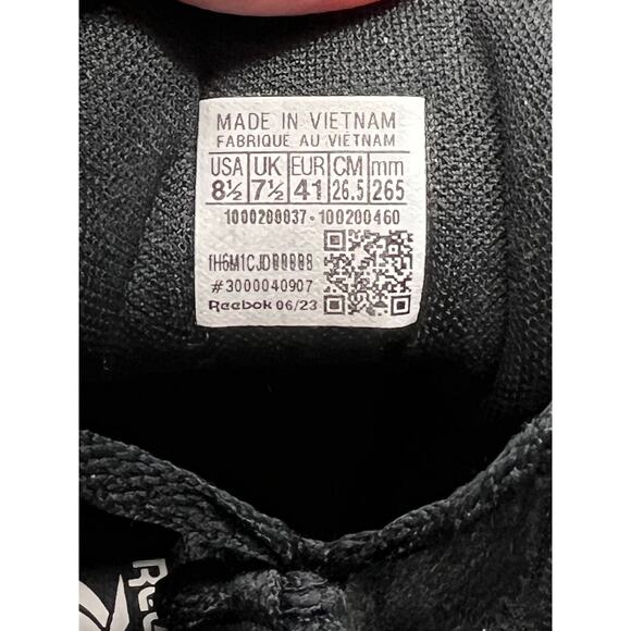 Reebok Black Leather High Top Sneakers Mens 8.5 - Picture 7 of 7